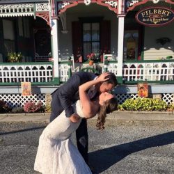 Bride and Groom Kissing | Filbert B&B, Danielsville, PA