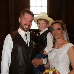 Bride and Groom With Kid | Filbert B&B, Danielsville, PA